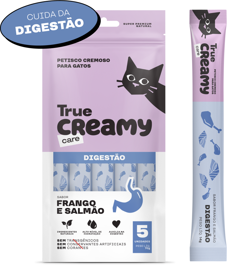 Kit Petisco Cremoso True Creamy Care Sabores Variados para Gatos - 6 Pacotes (30 Unidades)