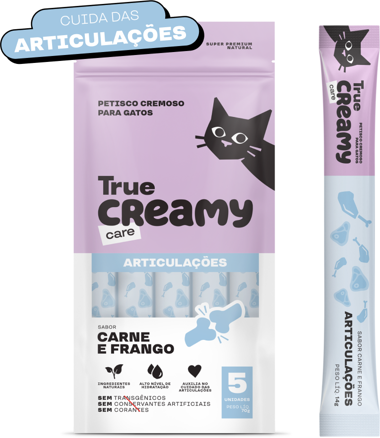 Kit Petisco Cremoso True Creamy Care Sabores Variados para Gatos - 6 Pacotes (30 Unidades)