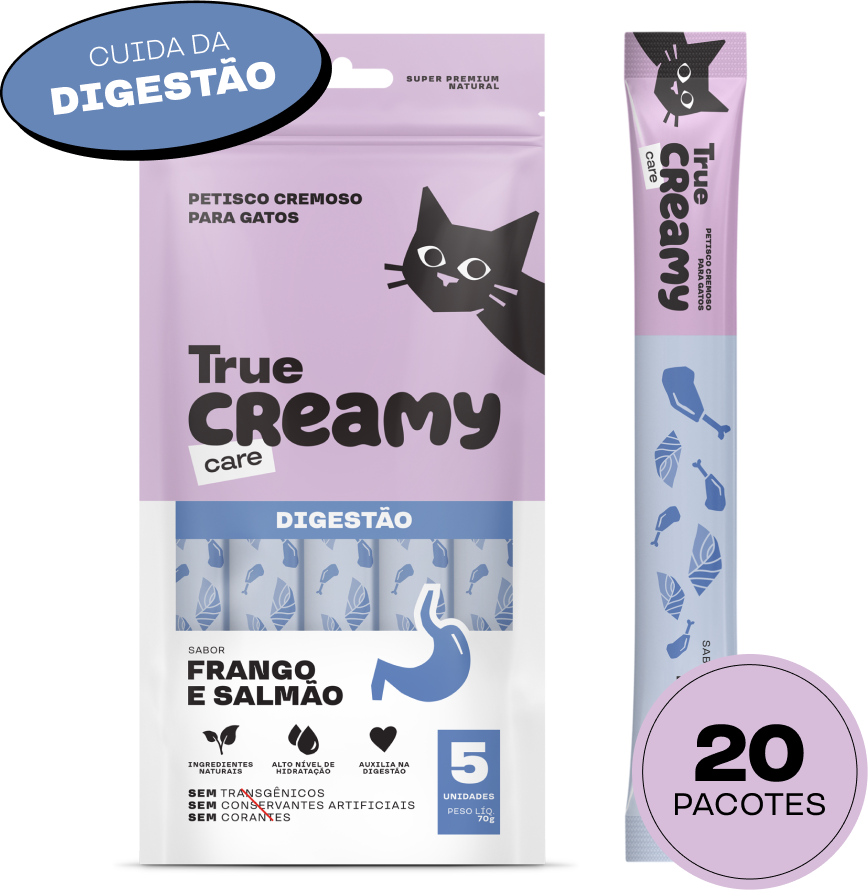 Kit Petisco Cremoso True Creamy Care Sabores Variados para Gatos - 120 Pacotes (600 Unidades)