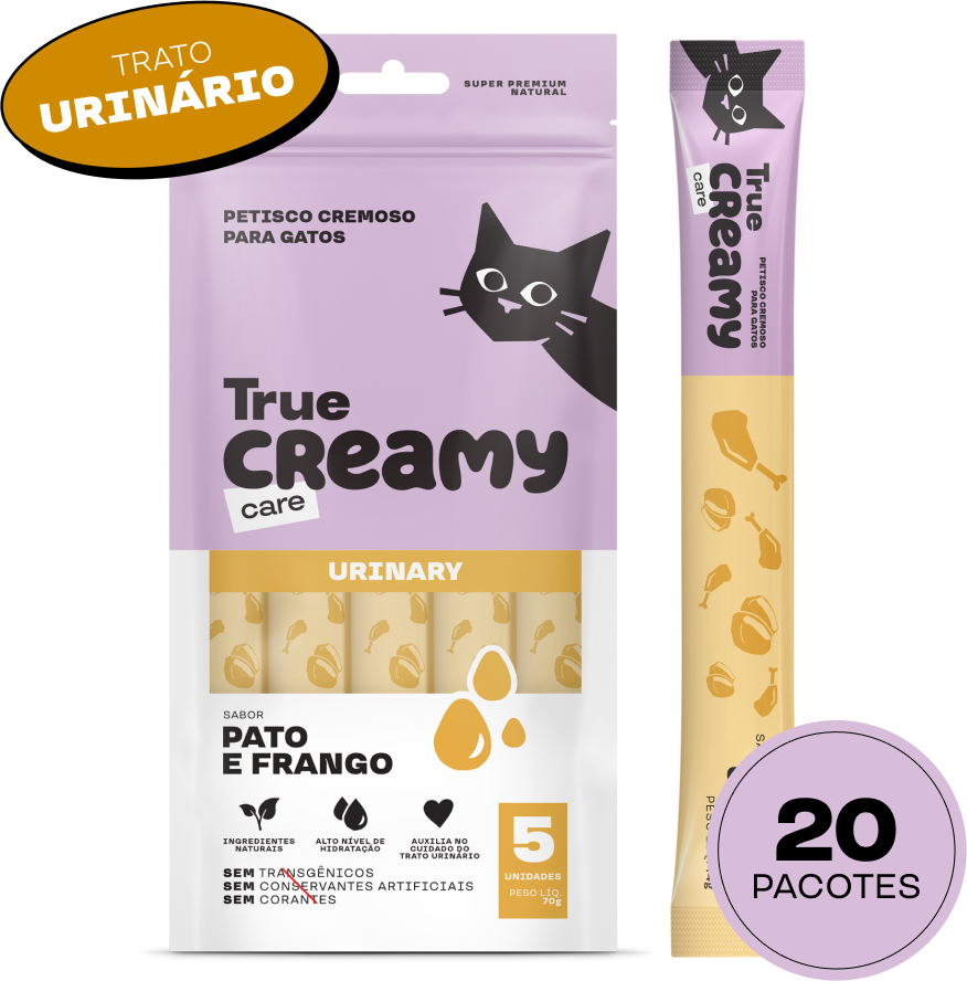 Kit Petisco Cremoso True Creamy Care Sabores Variados para Gatos - 120 Pacotes (600 Unidades)