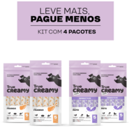 Kit Petisco Cremoso True Creamy Sabores Variados para Cães - 4 Pacotes (20 Unidades)