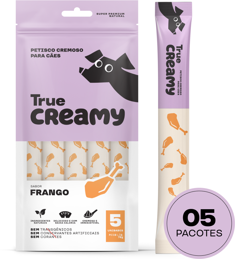 Kit Petisco Cremoso True Creamy Sabores Variados para Cães - 10 pacotes (50 unidades)