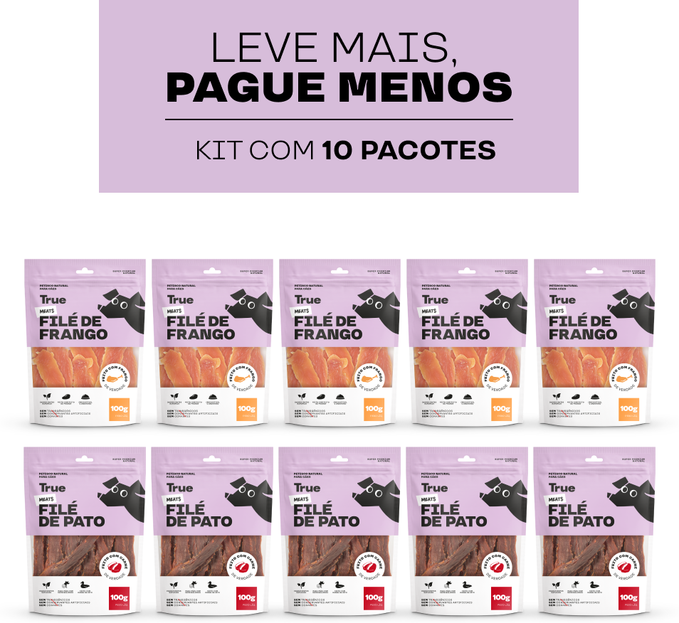 Kit Petisco Natural True Mix Sabores Filé - 10 pacotes