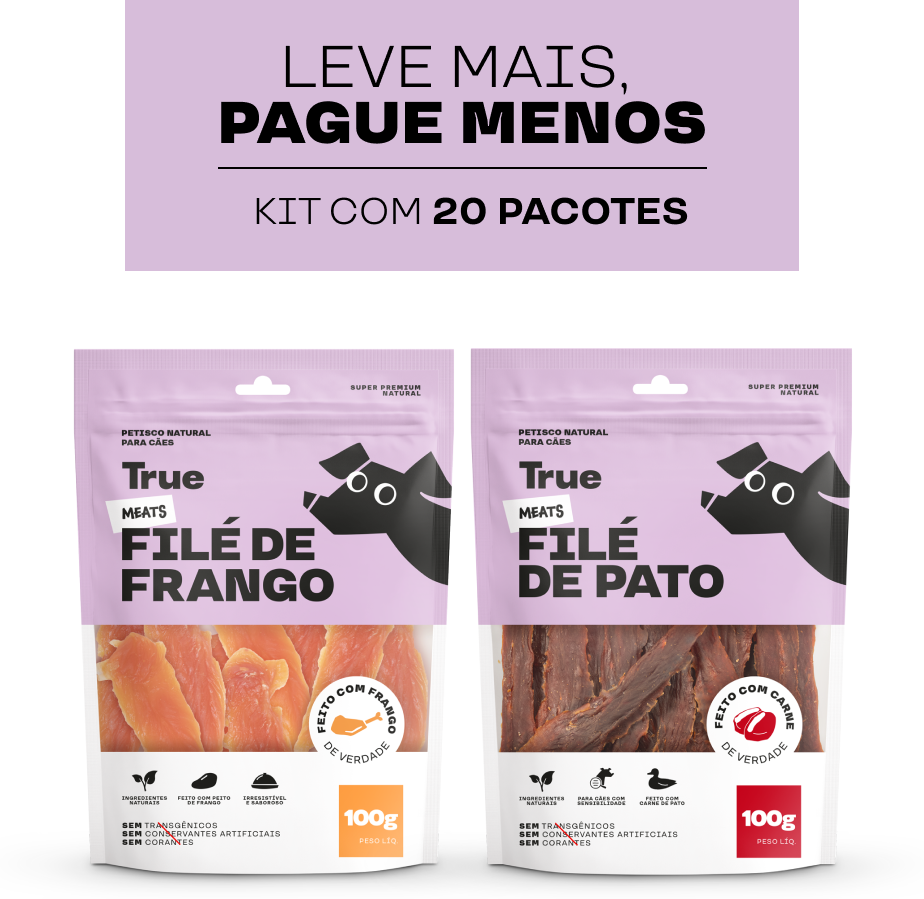 Kit Petisco Natural True Mix Sabores Filé - 20 pacotes