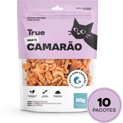 Kit Petisco Natural True Meats Mix Camarão e Bites de Frango para Gatos
