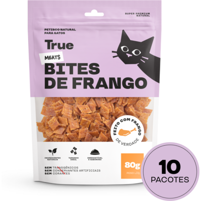 Kit Petisco Natural True Meats Mix Camarão e Bites de Frango para Gatos