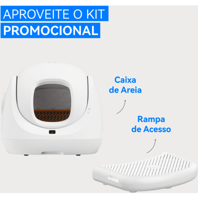 Kit Caixa de Areia Automática e Rampa Catlink para gatos - Tam. Único
