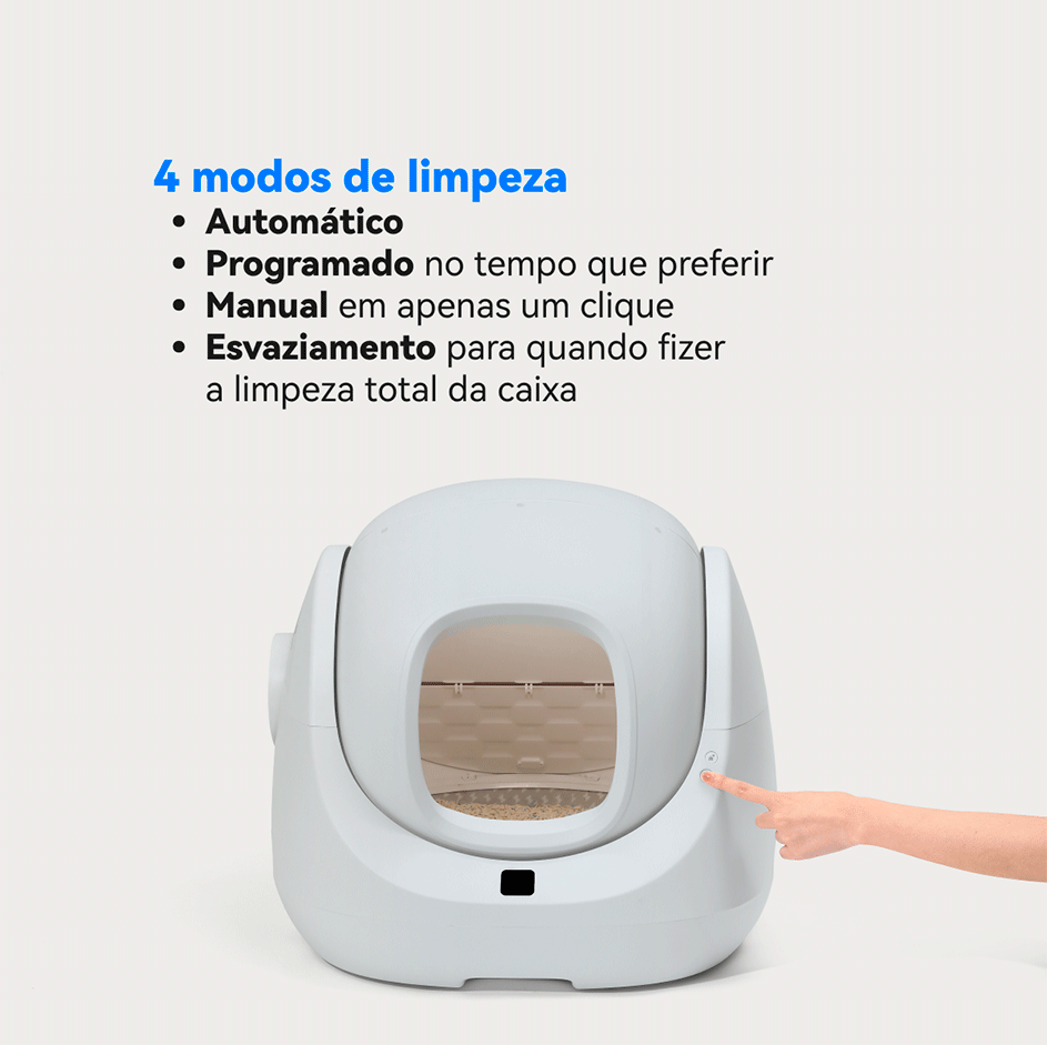Kit Caixa de Areia Automática e Rampa Catlink para gatos - Tam. Único