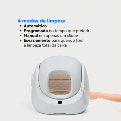 Kit Caixa de Areia Automática e Rampa Catlink para gatos - Tam. Único