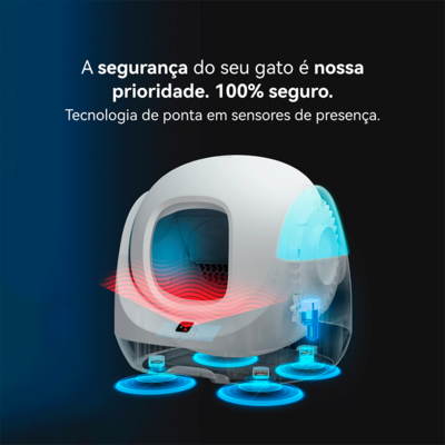 Kit Caixa de Areia Automática e Rampa Catlink para gatos - Tam. Único