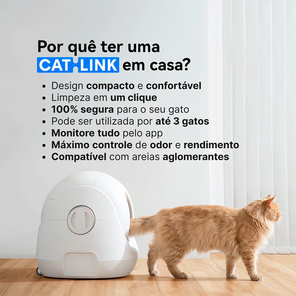 Kit Caixa de Areia Automática e Rampa Catlink para gatos - Tam. Único