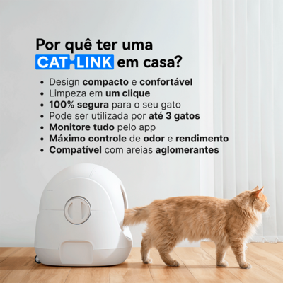 Kit Caixa de Areia Automática e Rampa Catlink para gatos - Tam. Único