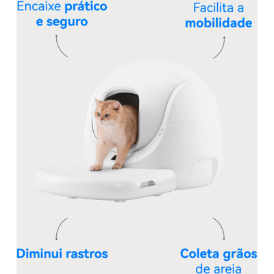 Kit Caixa de Areia Automática e Rampa Catlink para gatos - Tam. Único
