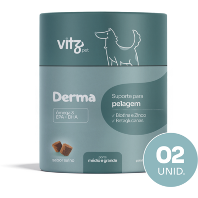 Kit Suplemento Palatavel Vitz Pet para Cães de Porte Médio e Grande