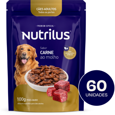 Kit Ração Úmida Nutrilus Sabores Variados para Cães Adultos 100 g