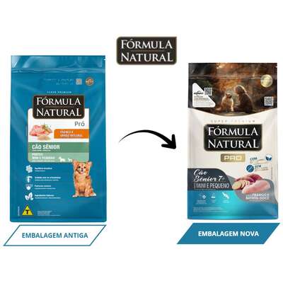 Ração Seca Fórmula Natural Pró Sênior Frango e Batata Doce para Cães Idosos de Porte Mini e Pequeno