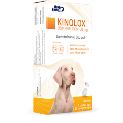 Antimicrobiano Mundo Animal Kinolox 150 mg para Cães