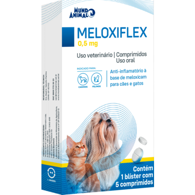 Anti-inflamatório Mundo Animal Meloxiflex 0,5 mg para Cães e Gatos