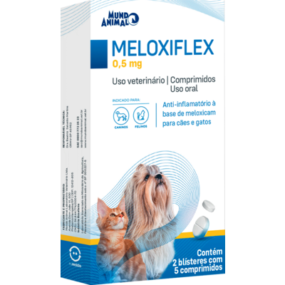 Anti-inflamatório Mundo Animal Meloxiflex 0,5 mg para Cães e Gatos
