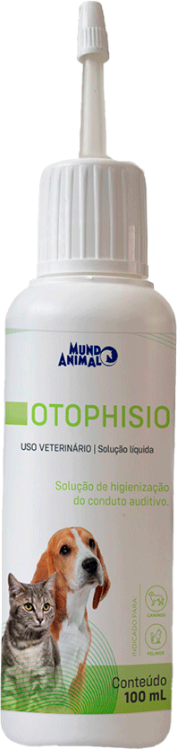 Solução de Higienização Auditivo Mundo Animal Otophisio para Cães e Gatos - 100 mL