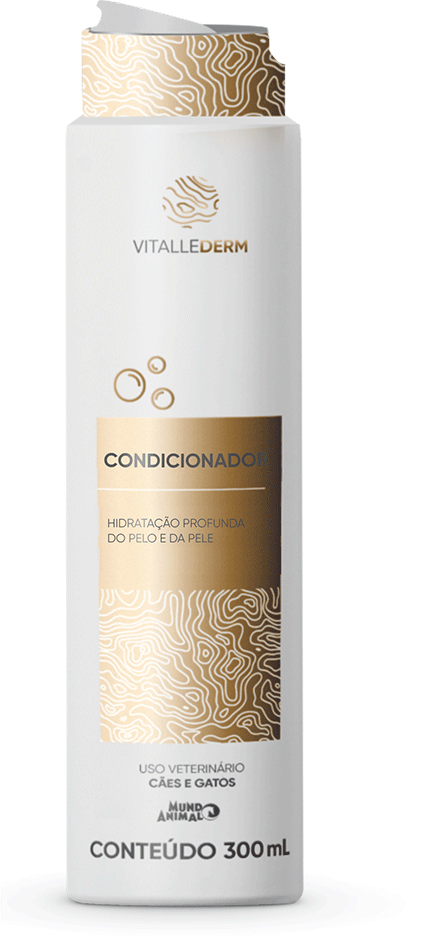 Condicionador Mundo Animal Vitallederm para Cães e Gatos - 300 mL