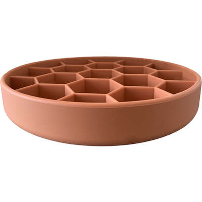 Comedouro Lento Meau Hexa Terracota Antiderrapante para Cães