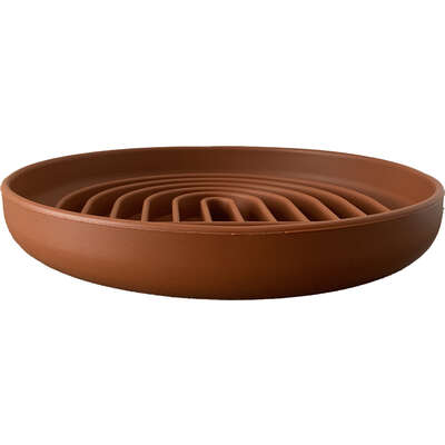 Comedouro Lento Meau Labirinto Marrom Antiderrapante para Cães
