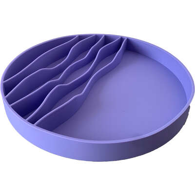 Comedouro Lento Meau Ondas Lilás com ventosa para Cães