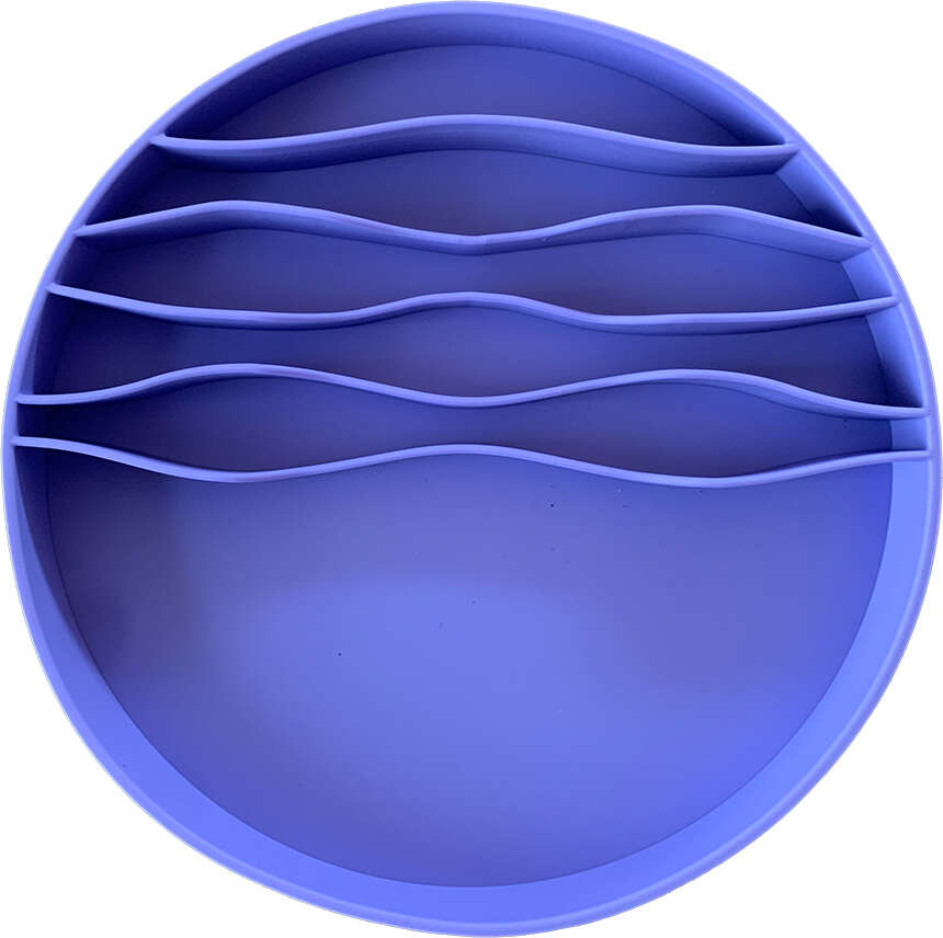 Comedouro Lento Meau Ondas Lilás com ventosa para Cães - Tam. Único