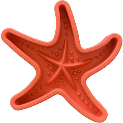 Comedouro Lento Meau Estrela do Mar Coral congelável para Cães e Gatos