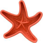 Comedouro Lento Meau Estrela do Mar Coral congelável para Cães e Gatos - Tam. Único