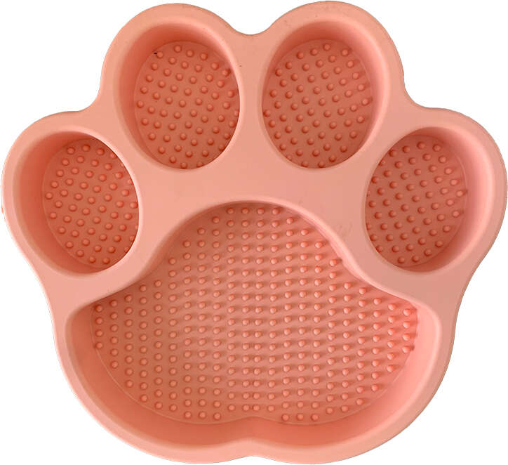 Comedouro Lento Meau Patinha Pessêgo congelável para Cães e Gatos - Tam. P