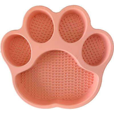 Comedouro Lento Meau Patinha Pessêgo congelável para Cães e Gatos