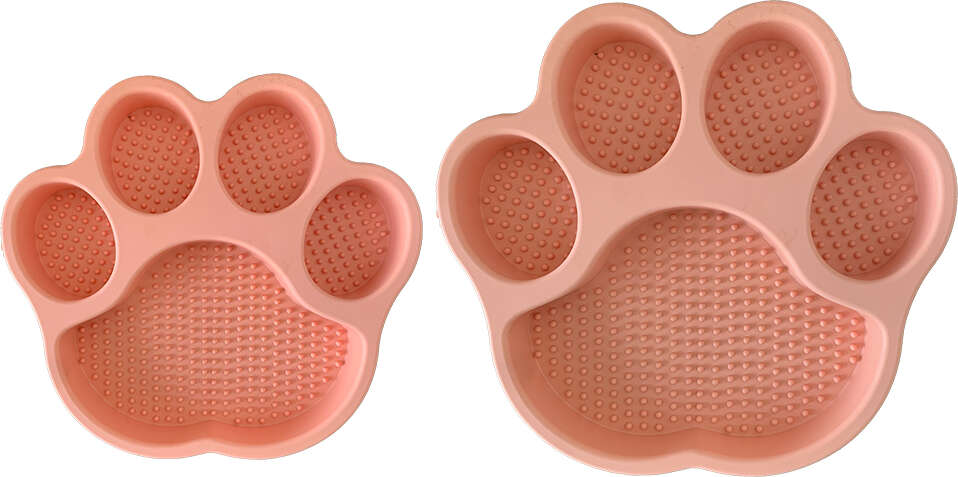 Comedouro Lento Meau Patinha Pessêgo congelável para Cães e Gatos - Tam. P