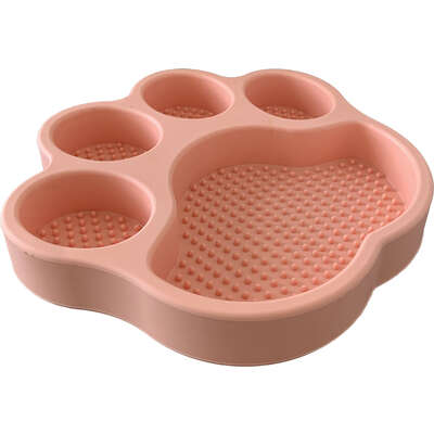 Comedouro Lento Meau Patinha Pessêgo congelável para Cães e Gatos