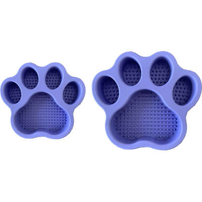 Comedouro Lento Meau Patinha Lilás congelável para Cães e Gatos