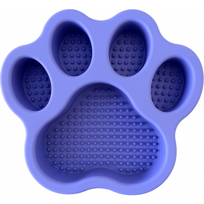 Comedouro Lento Meau Patinha Lilás congelável para Cães e Gatos