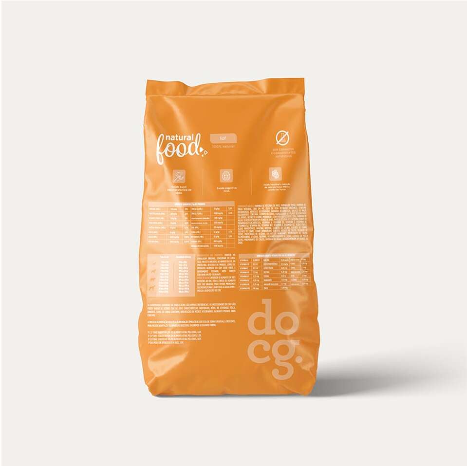 Ração Seca Doc.g Natural Food Liof Carne para Cães - 900 g