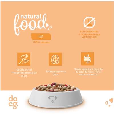 Ração Seca Doc.g Natural Food Liof Carne para Cães