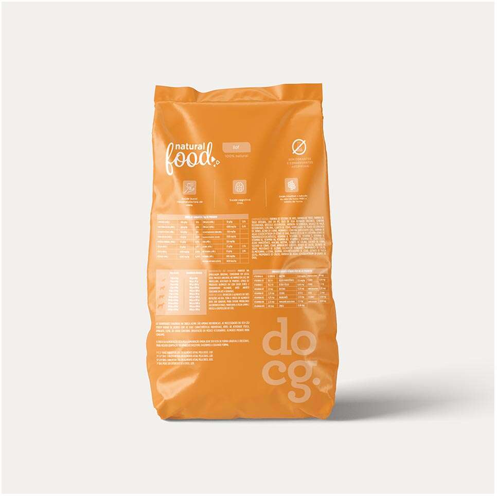 Ração Seca Doc.g Natural Food Liof Carne para Cães - 5Kg