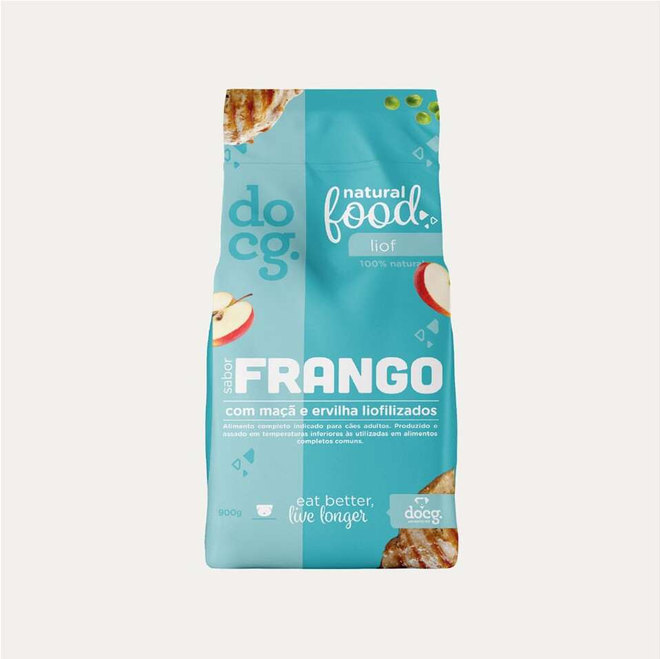 Ração Seca Doc.g Natural Food Liof Frango para Cães - 900 g