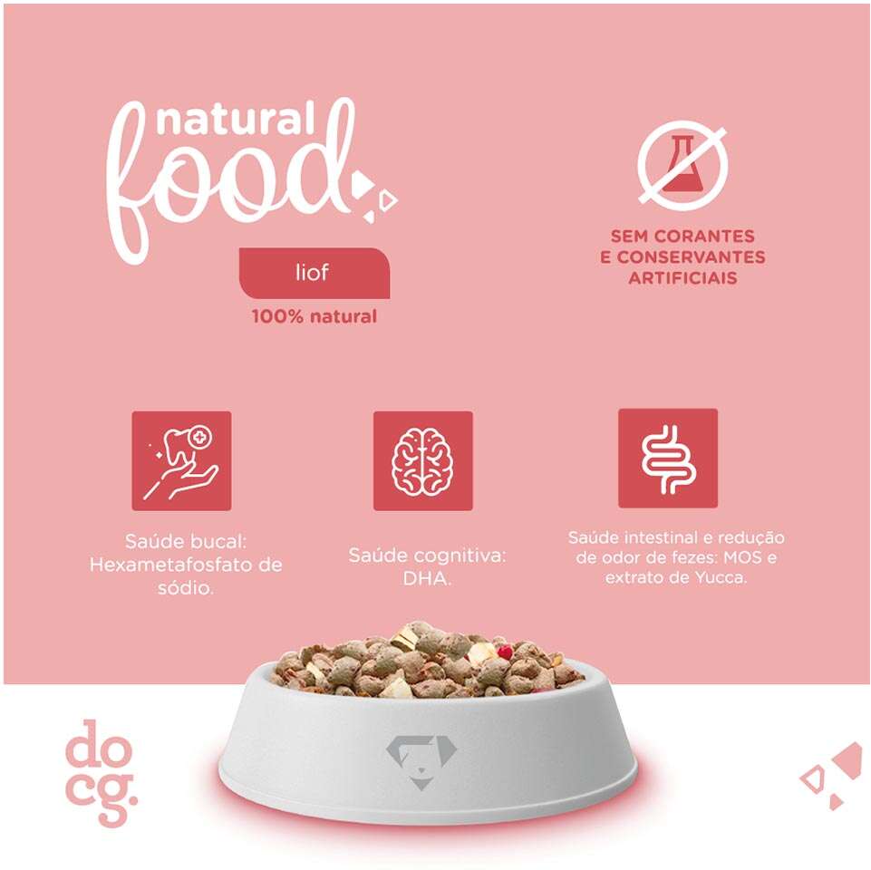 Ração Seca Doc.g Natural Food Liof Lombo para Cães - 5Kg