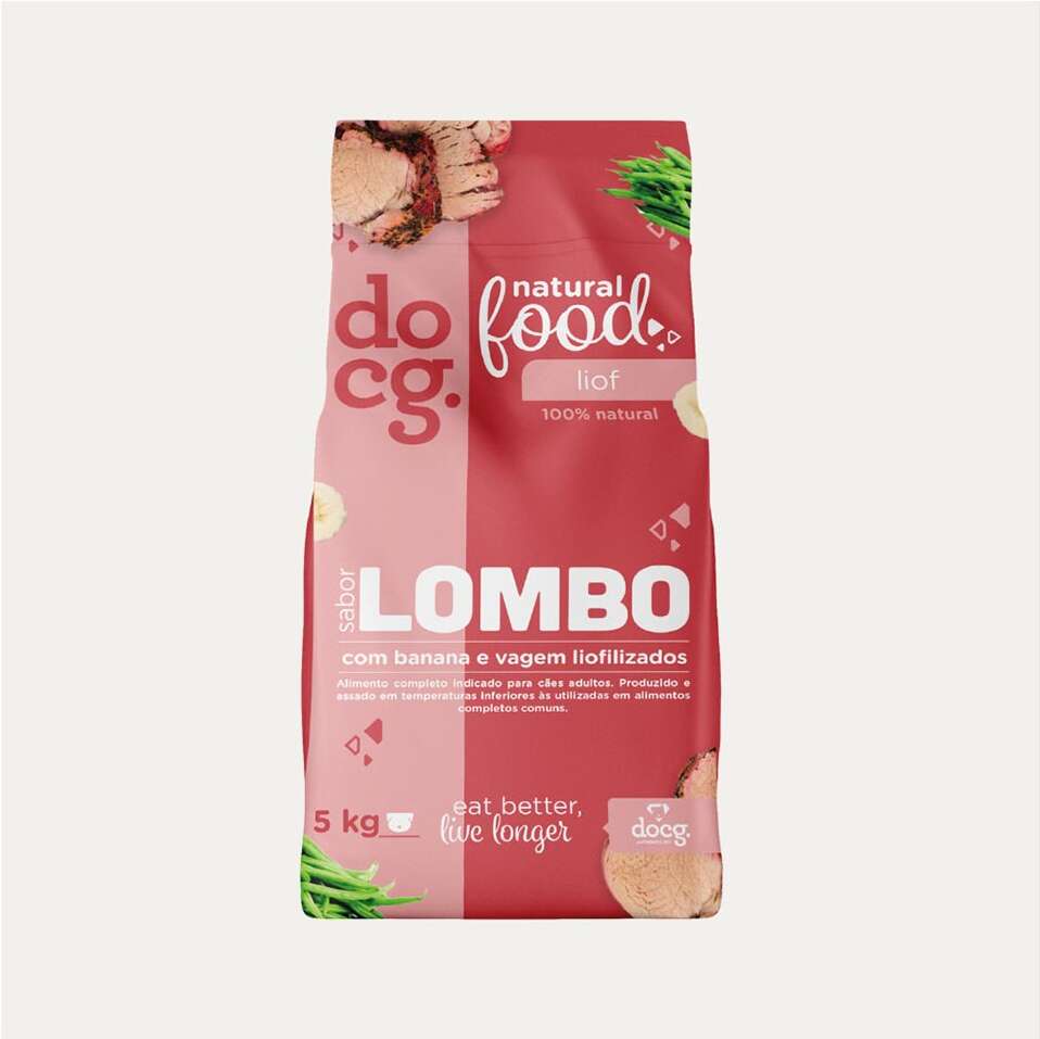Ração Seca Doc.g Natural Food Liof Lombo para Cães - 5Kg