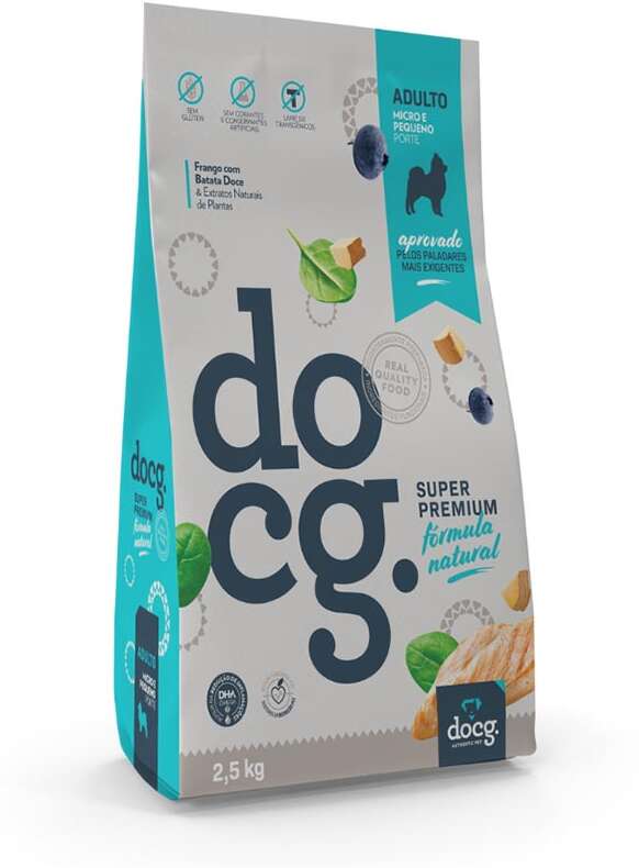 Ração Seca docg. Frango com Batata Doce para Cães Adultos Micro e Pequeno Porte - 2,5Kg