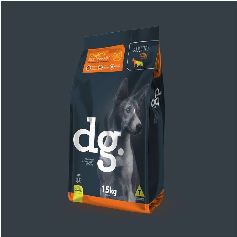 Ração Seca dg. Frango e Beterraba para Cães Adultos Médio e Grande Porte - 15Kg