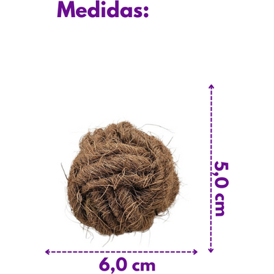 Brinquedo Sustentável Amicus Coconut Ball Marrom para Cães