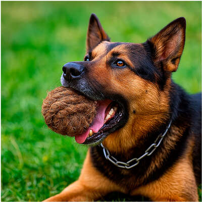 Brinquedo Sustentável Amicus Coconut Ball Marrom para Cães
