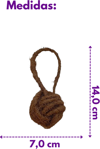 Brinquedo Sustentável Amicus Coconut Loop Marrom para Cães - Tam. Único