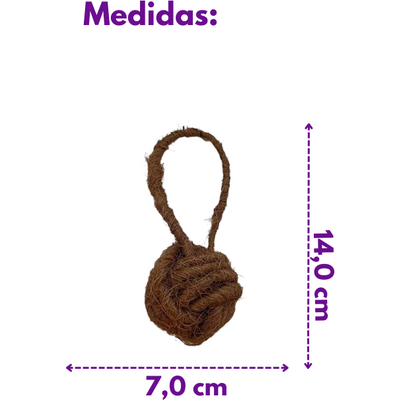 Brinquedo Sustentável Amicus Coconut Loop Marrom para Cães
