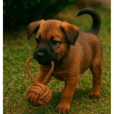 Brinquedo Sustentável Amicus Coconut Loop Marrom para Cães